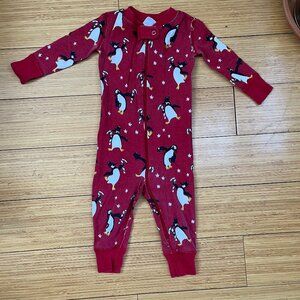 Hanna Andersson Penguin Holiday Christmas Pajamas 12-18 month